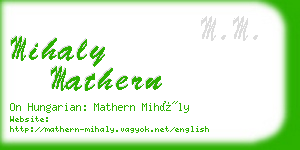 mihaly mathern business card